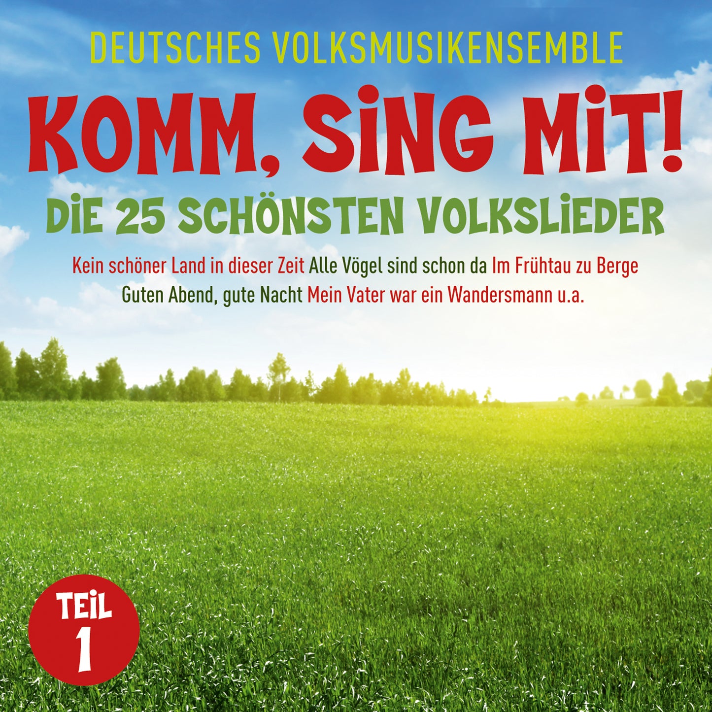 Komm, Sing Mit! Die 25 Schönsten Volkslieder. Teil 1 (CD)